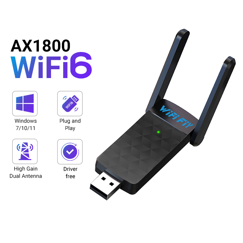 Adaptador USB WiFi 6 de 1800Mb - Antenna 2.4Ghz reseña y precio