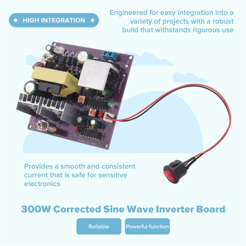 Placa Inversora de Onda Sinuso - Boost Converter reseña y precio