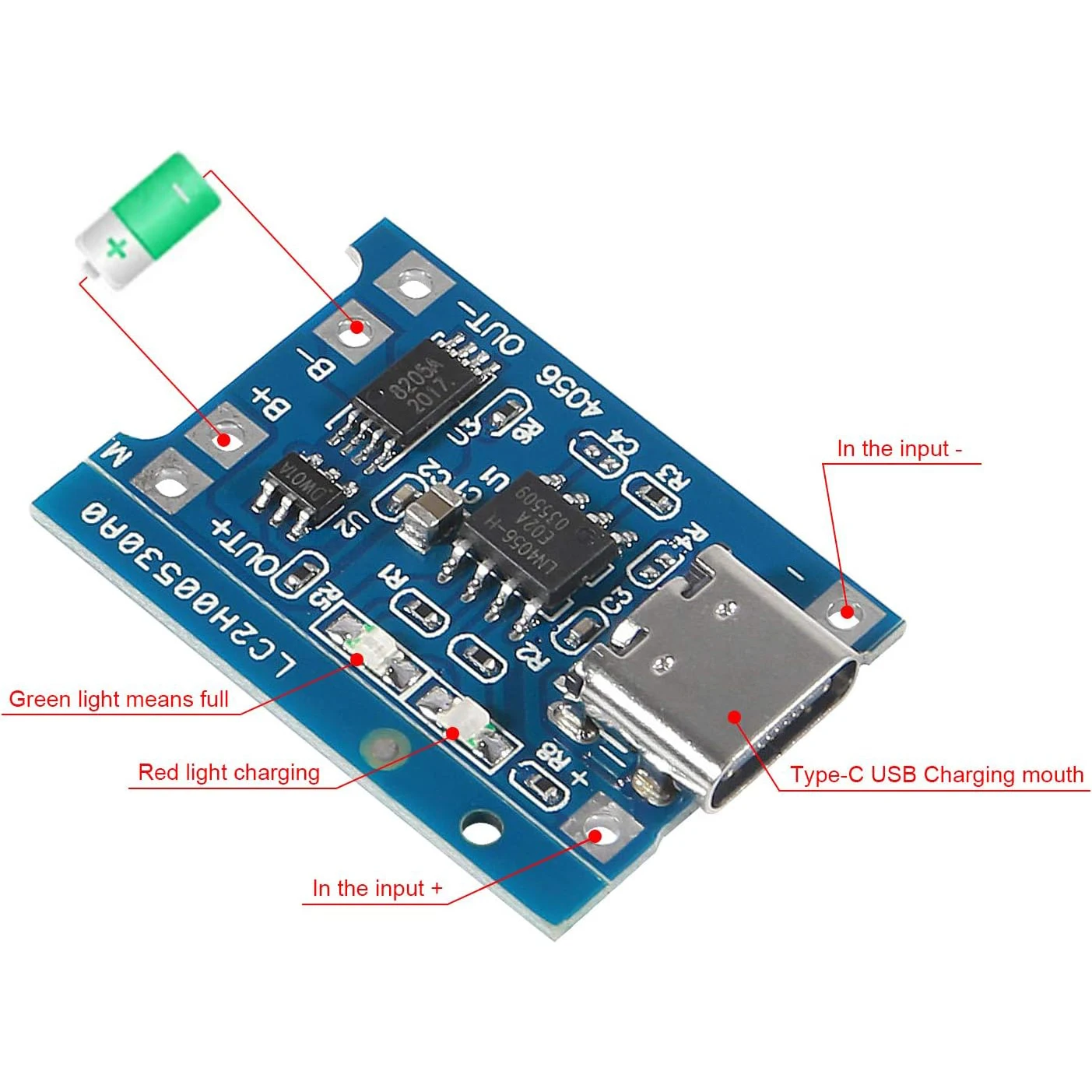 Placa de Carga Tipo C para Bat - Tp4056 Module reseña y precio