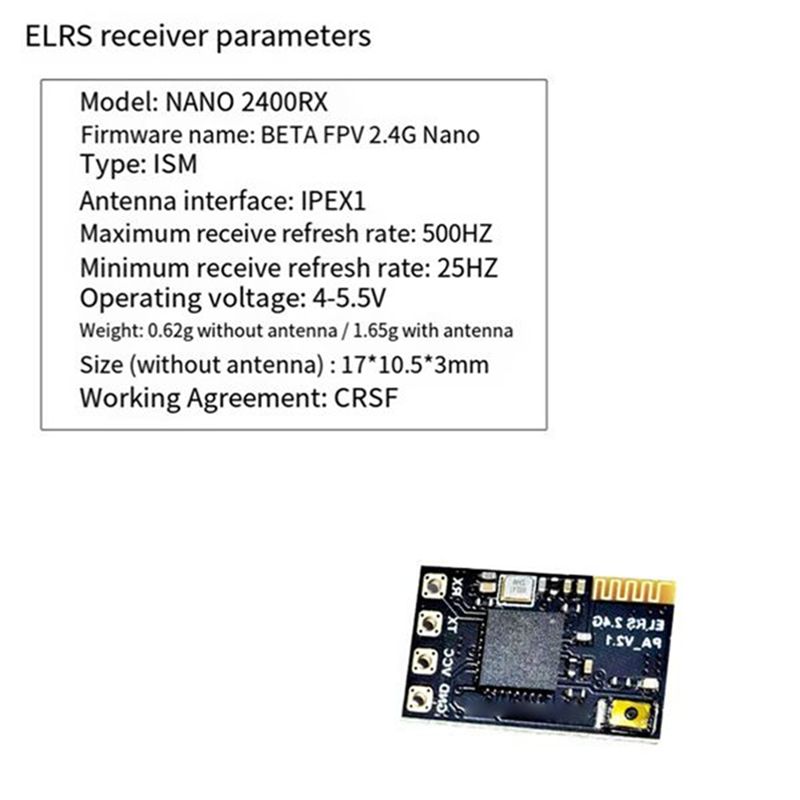 CYGJ-10PCS Receptor ELRS 2.4Gh - Antenna 2.4Ghz reseña y precio