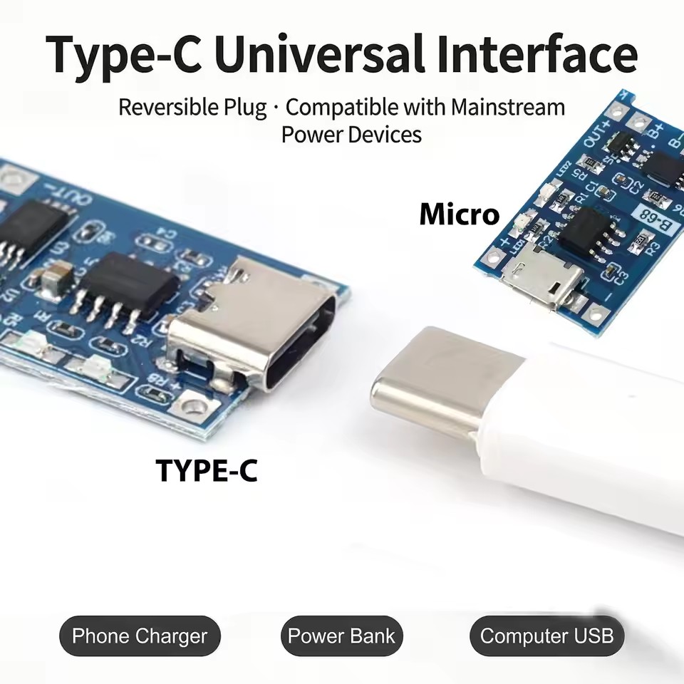 Módulos de carga USB tipo C TP - Tp4056 Module reseña y precio